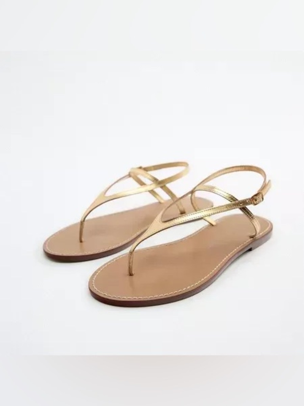 Zara Gold Strappy Sandals